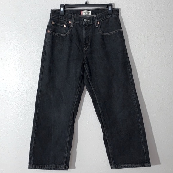 Vintage Y2K LEVI’S 569 Loose fit Wide-leg black Jean’s 31 relaxed fit boyfriend - Picture 12 of 13